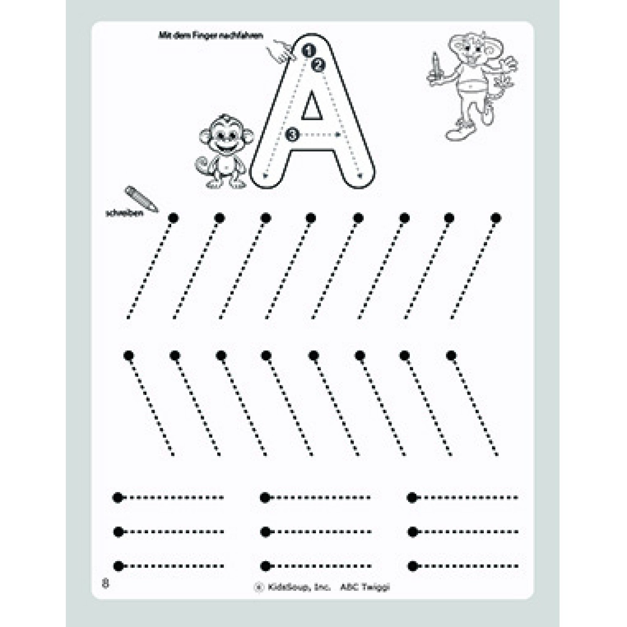  Buchstaben schreiben lernen - Übungsheft für Kinder - ABC Twiggi 