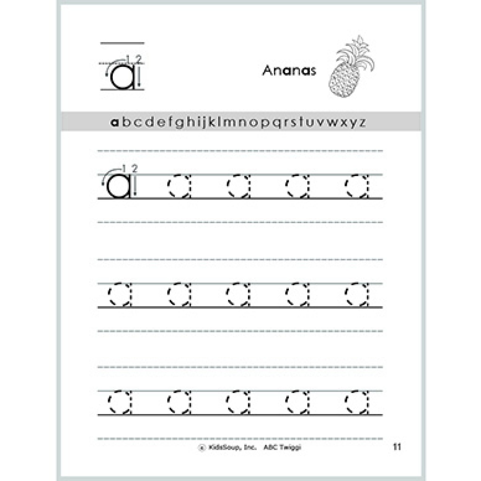 Buchstaben schreiben lernen - Übungsheft für Kinder - ABC Twiggi