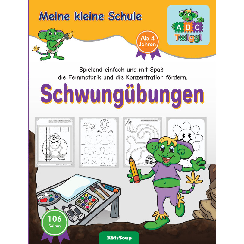  Buchstaben schreiben lernen - Übungsheft für Kinder - ABC Twiggi 